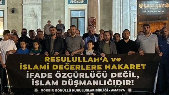 Leman Dergisi ve Gazze'deki Katliam Amasya’da Protesto Edildi