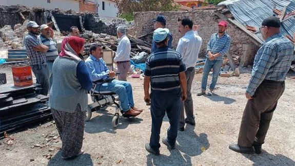Kaymakam Demirgül’den Yangınzedelere Destek Ziyareti