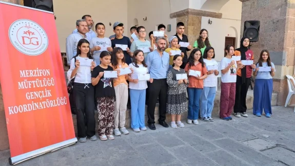 Merzifon’da Yaz Kur’an Kursu Yarışmalarında Dereceye Giren Öğrencilere Ödül Töreni