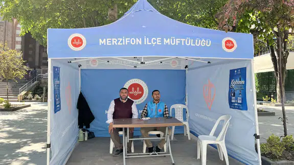 Merzifon’da Diyanet Vakfı’ndan Kurban Bağış Stantları