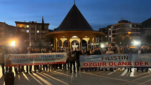 Amasya’da Filistin’e Destek Sesi