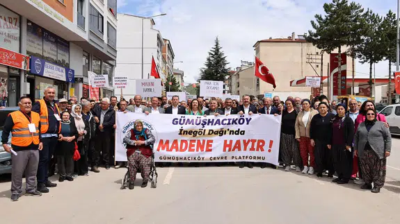 Gümüşhacıköy’de “Madene Hayır” Yürüyüşü