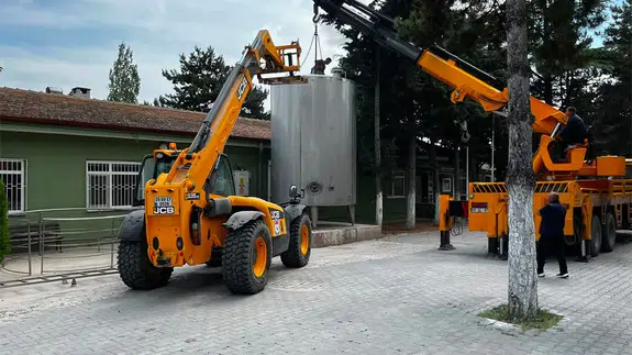 Amasya DSYB Yeni Tesisinde 25 Tonluk Süt Tankını Hizmete Aldı