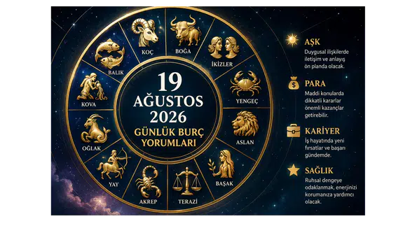 19 Ağustos 2026 Günlük Burç Yorumları: Bugün Burçları Neler Bekliyor?