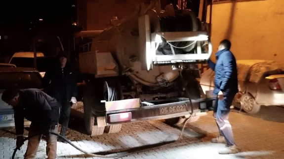 Amasya Belediyesi’nden Gece Mesaisi