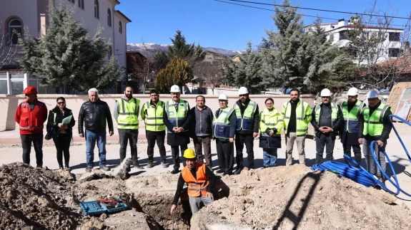 Merzifon’da Yeni Şebekeden İlk Su Verildi