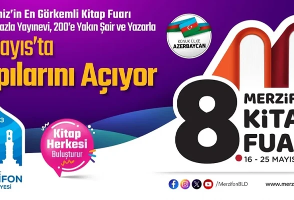 Merzifon 8. Kitap Fuarı 18 Mayıs’ta Yazarlar ve Söyleşilerle Şenlenecek