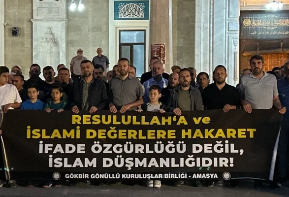 Leman Dergisi ve Gazze'deki Katliam Amasya’da Protesto Edildi