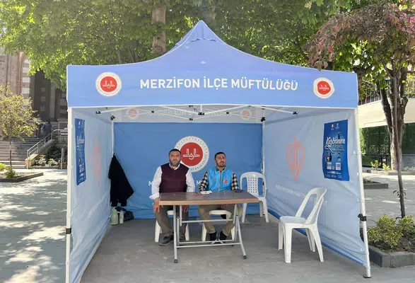 Merzifon’da Diyanet Vakfı’ndan Kurban Bağış Stantları