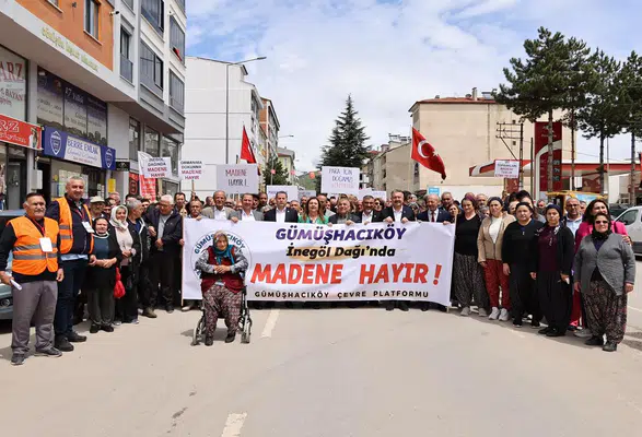 Gümüşhacıköy’de “Madene Hayır” Yürüyüşü