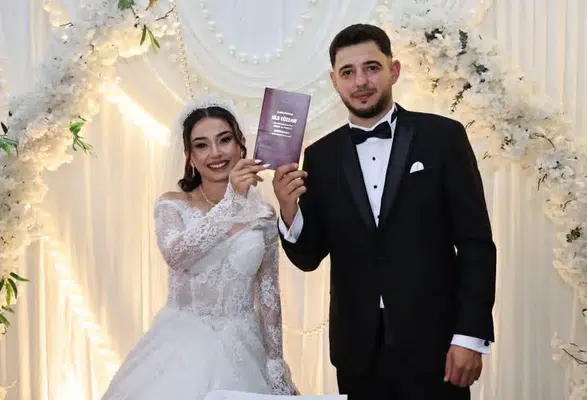 Kurt ve Çalışkan Ailelerinin Mutlu Günü! Yaren ile Tolga Hayatlarını Birleştirdi