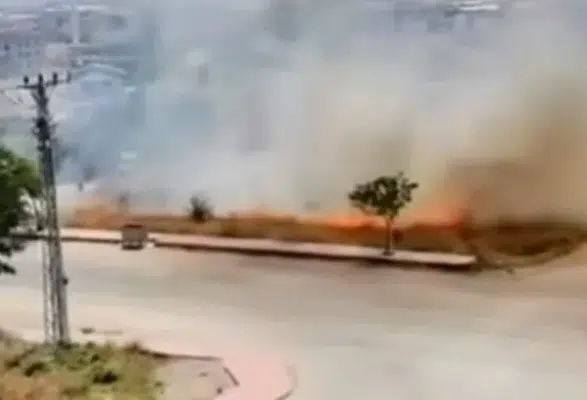 Merzifon’da Yangın