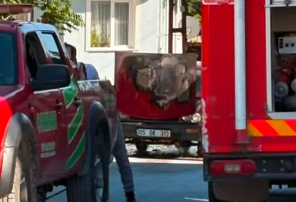 Merzifon’da Araç Yangını!