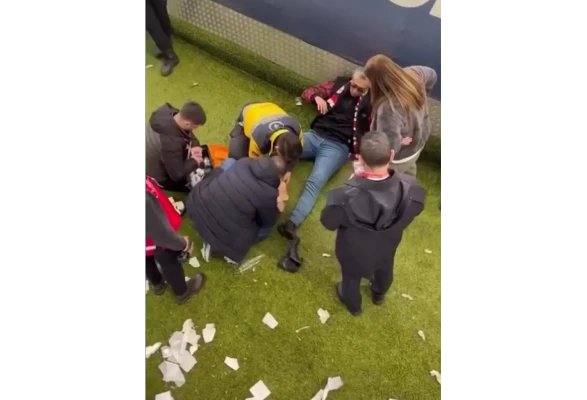 Çorum FK Maçında Talihsiz Kaza