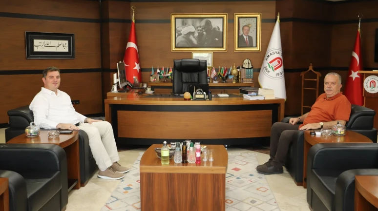 Ticaret İl Müdür V. Özbakır’dan Amasya Üniversitesi Rektörü Prof. Dr. Turabi’ye Ziyaret