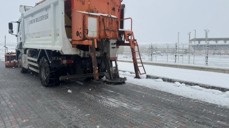 Çorum Belediyesi karla mücadeleye hazır