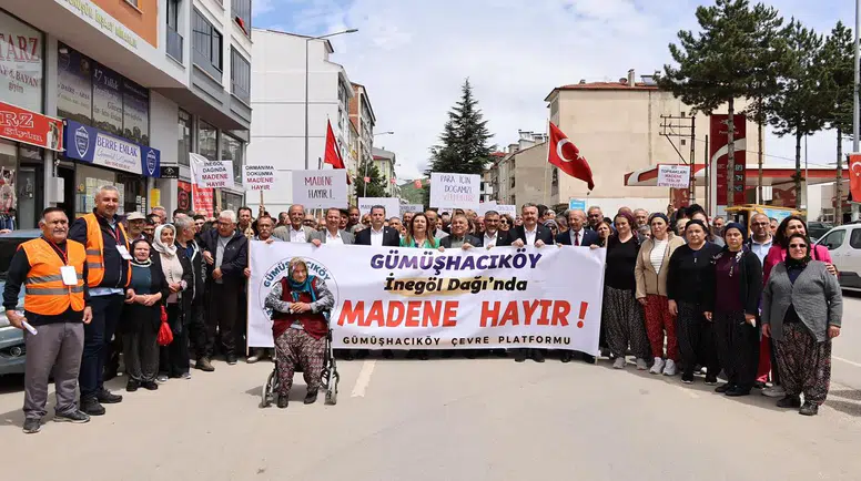 Gümüşhacıköy’de “Madene Hayır” Yürüyüşü