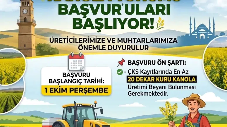 Merzifon’da Üreticiye Kanola Tohumu Desteği!