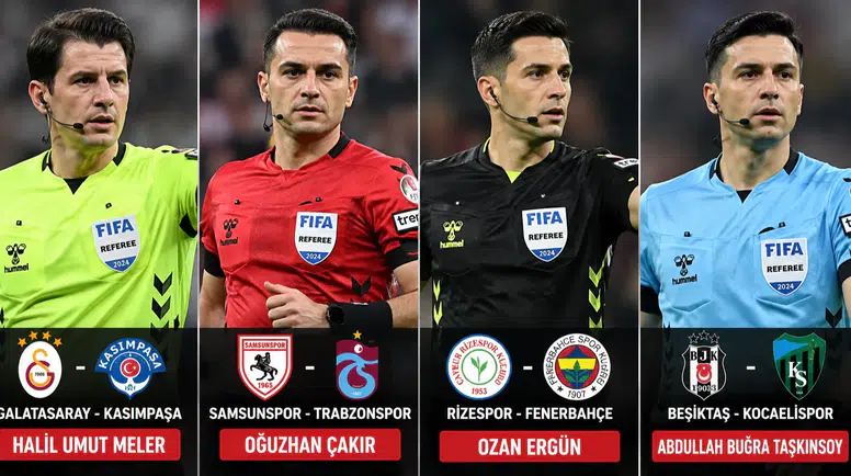 Süper Lig’de 7. Haftanın Hakemleri Belli Oldu!