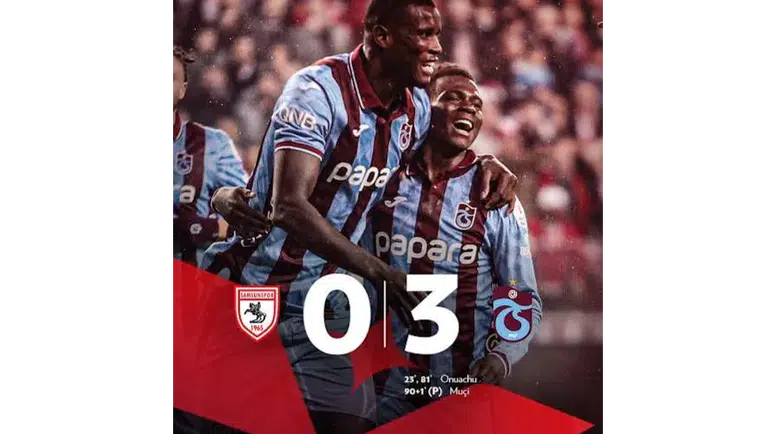 Samsunspor 0-3 Trabzonspor! Karadeniz Derbisinde Farklı Galibiyet