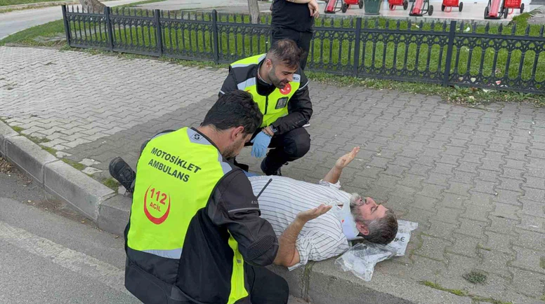 Elektrikli Bisiklet Devrildi: 1 Yaralı!