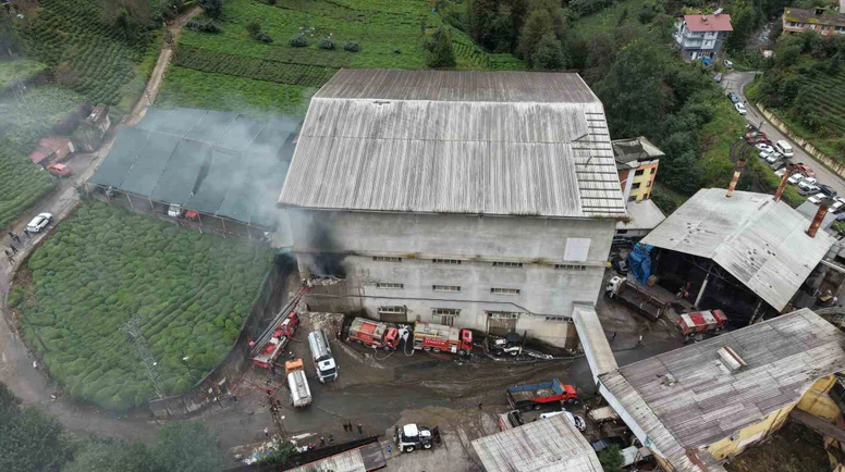 Çay Fabrikasının Deposunda Yangın