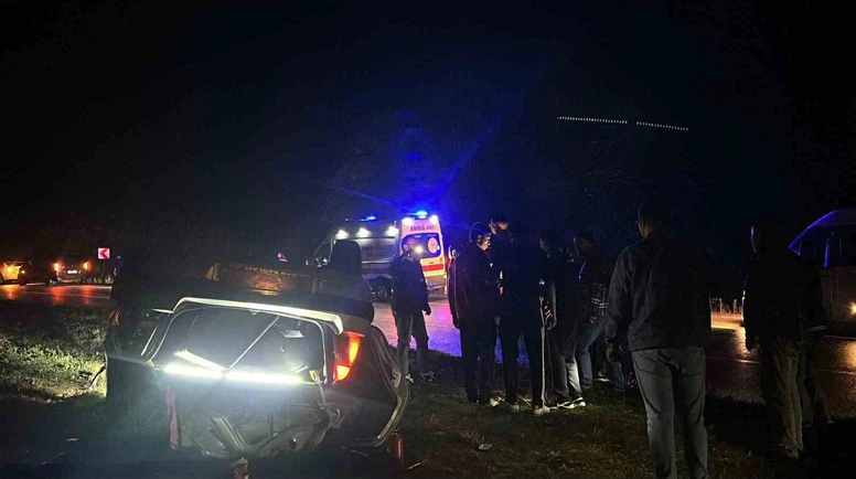 Otomobil Takla Attı! 2 Yaralı