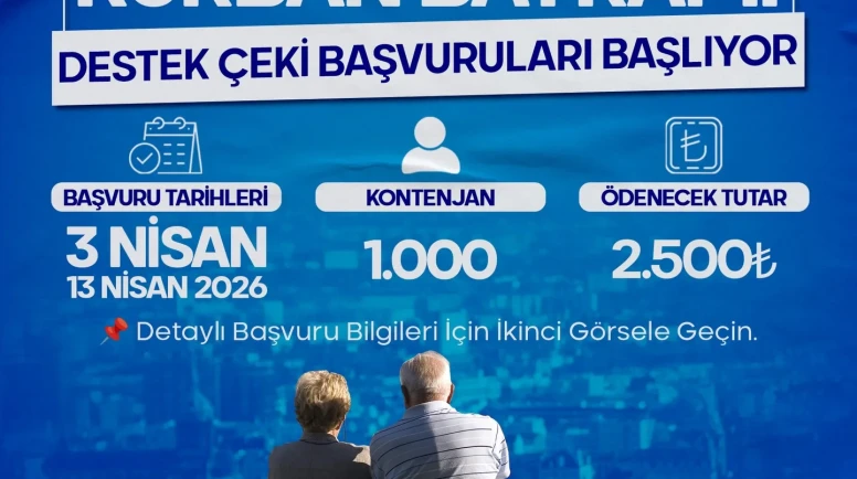 Amasya’da Emeklilere Bayram Desteği