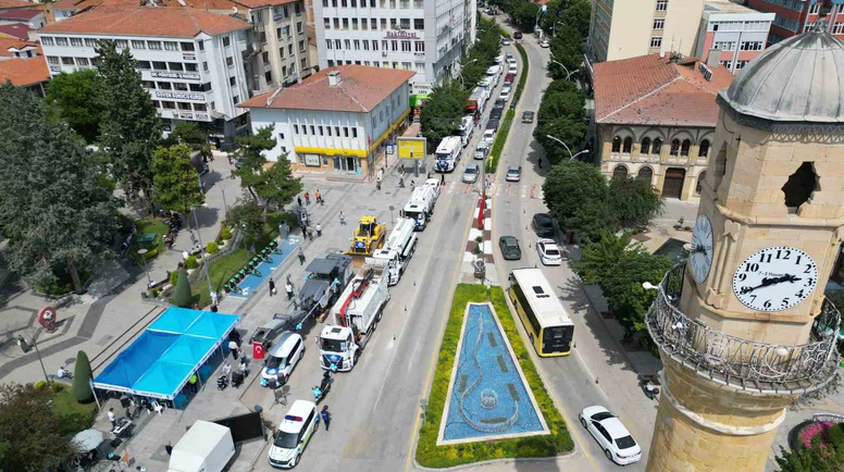 Çorum Belediyesi 83 milyon liralık yeni araç filosunu hizmete aldı
