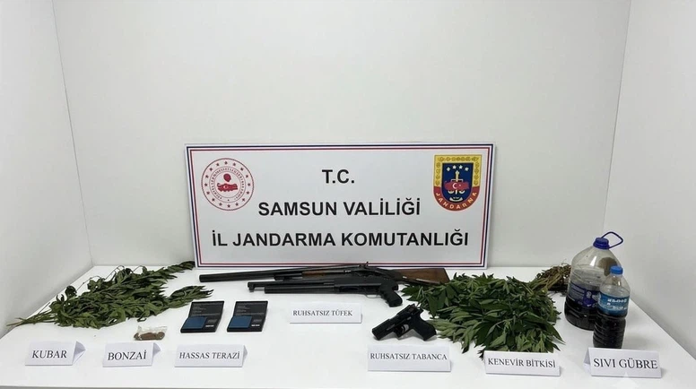Uyuşturucu Operasyonu! Kenevir, Esrar ve Silah Ele Geçirildi