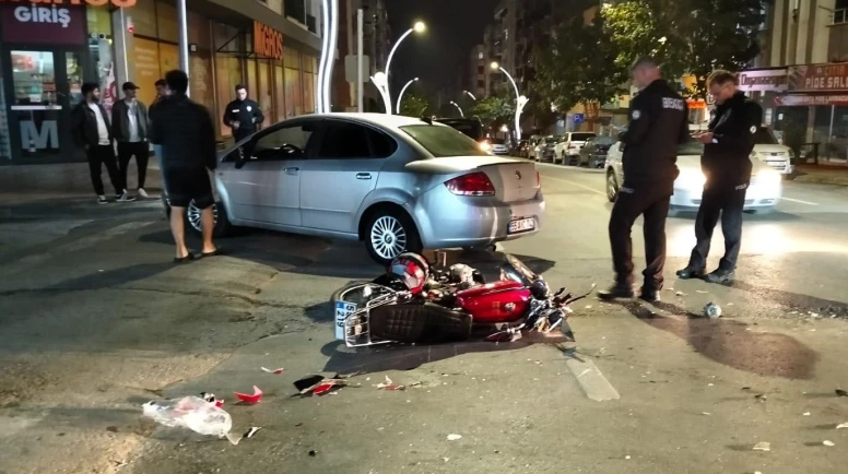 Otomobil ile motosiklet çarpıştı: 1 yaralı