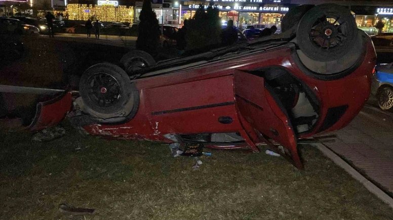 Çorum’da otomobil takla attı: 1 yaralı