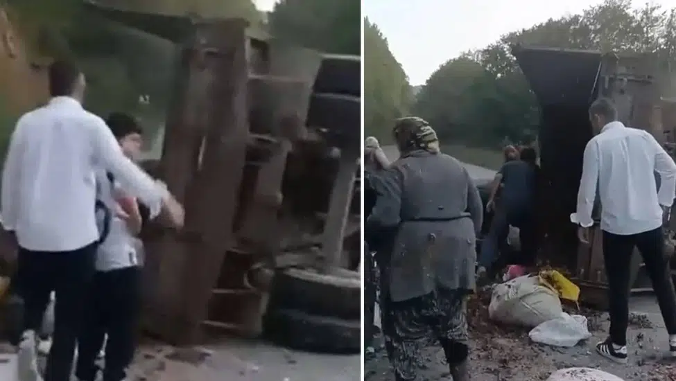 Traktör Römorku Devrildi: 11 Yaralı!
