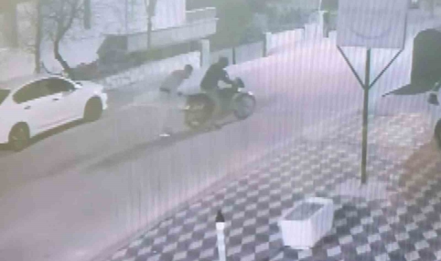 Önce elini yıkadı, sonra motosikleti çaldı