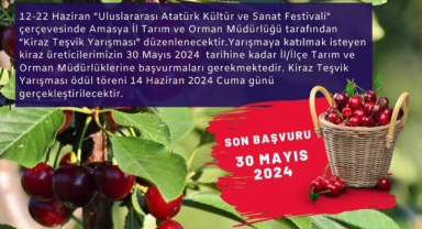 Kiraz Teşvik Yarışması Başvuruları 30 Mayıs’ta Başlıyor!