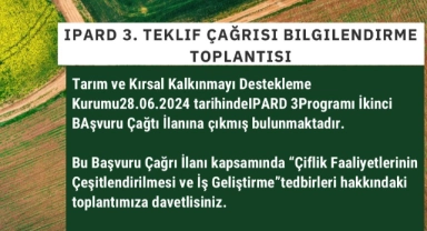 Almaç, IPARD III Teklif Çağrısı Bilgilendirme Toplantısı’na Davet Etti