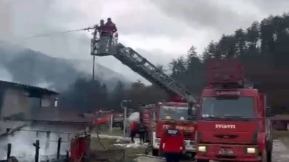 Dün faaliyeti durdurulan, konaklama tesisinde yangın