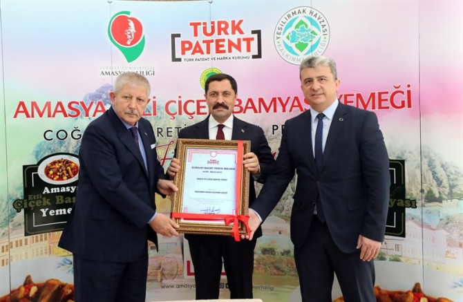 AMASYA ETLİ ÇİÇEK BAMYASI YEMEĞİNİN TESCİL BELGESİ ALINDI