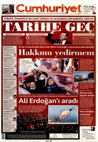 CUMHURİYET Gazete Manşeti