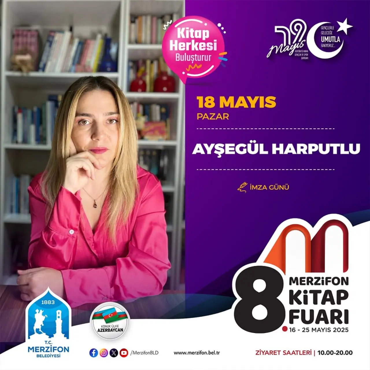 Merzifon 8. Kitap Fuarı 18 Mayıs’ta Yazarlar ve Söyleşilerle Şenlenecek 6