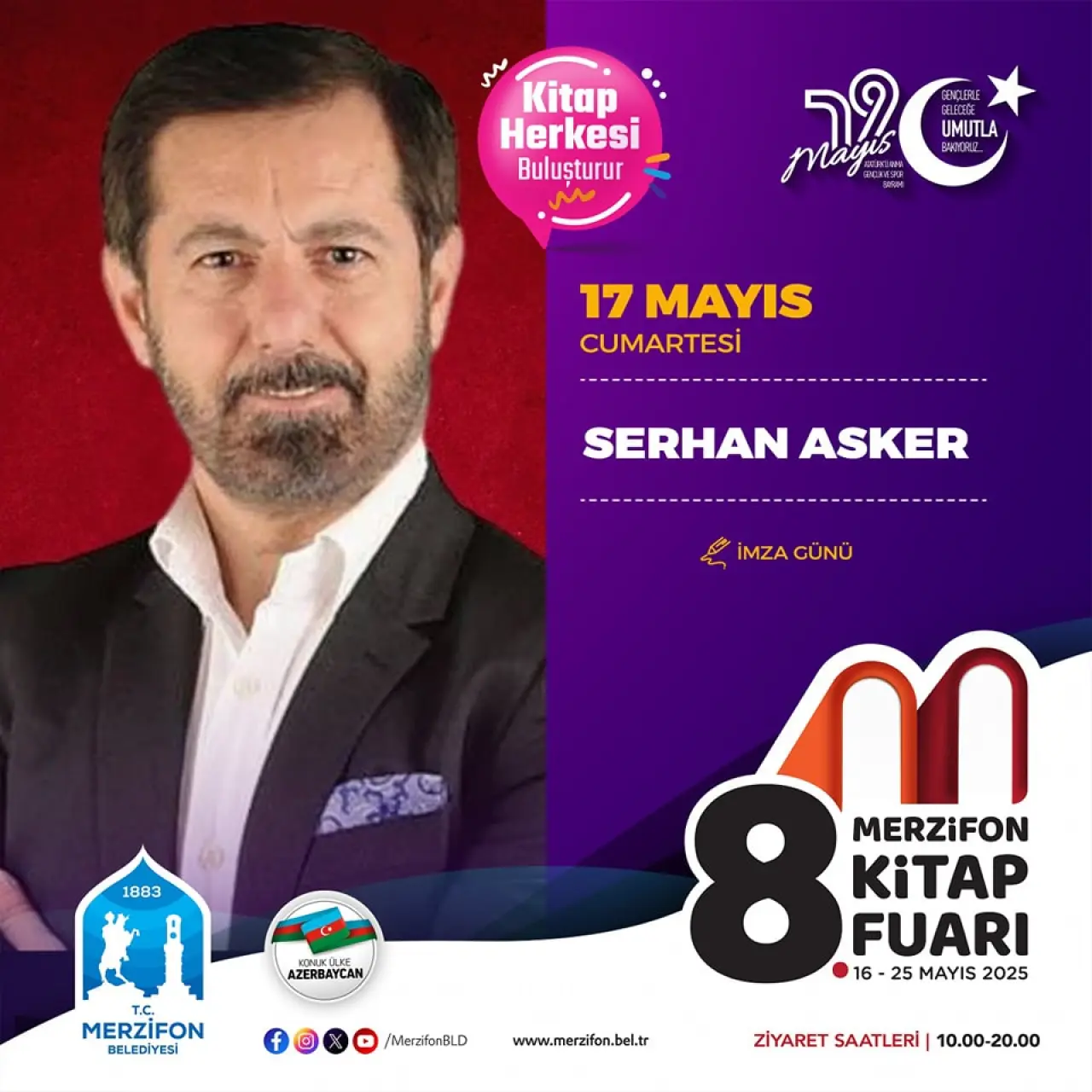Merzifon 8. Kitap Fuarı’nda 17 Mayıs Coşkusu: Ünlü Yazarlar Okurlarıyla Buluşuyor 3