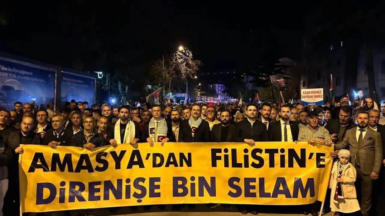 Amasya’da Binler Gazze İçin Yürüdü: “Zalimlere Karşı Öfkemizi Diri Tutmalıyız” 1