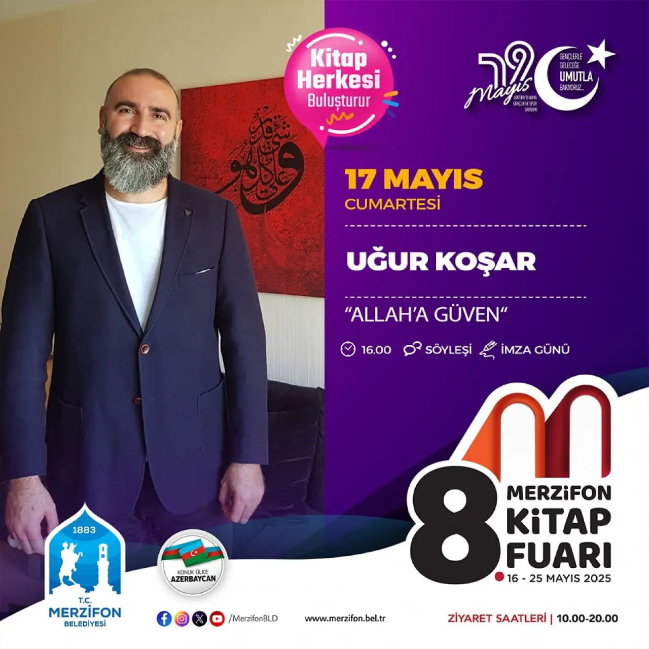 Merzifon 8. Kitap Fuarı’nda 17 Mayıs Coşkusu: Ünlü Yazarlar Okurlarıyla Buluşuyor 2