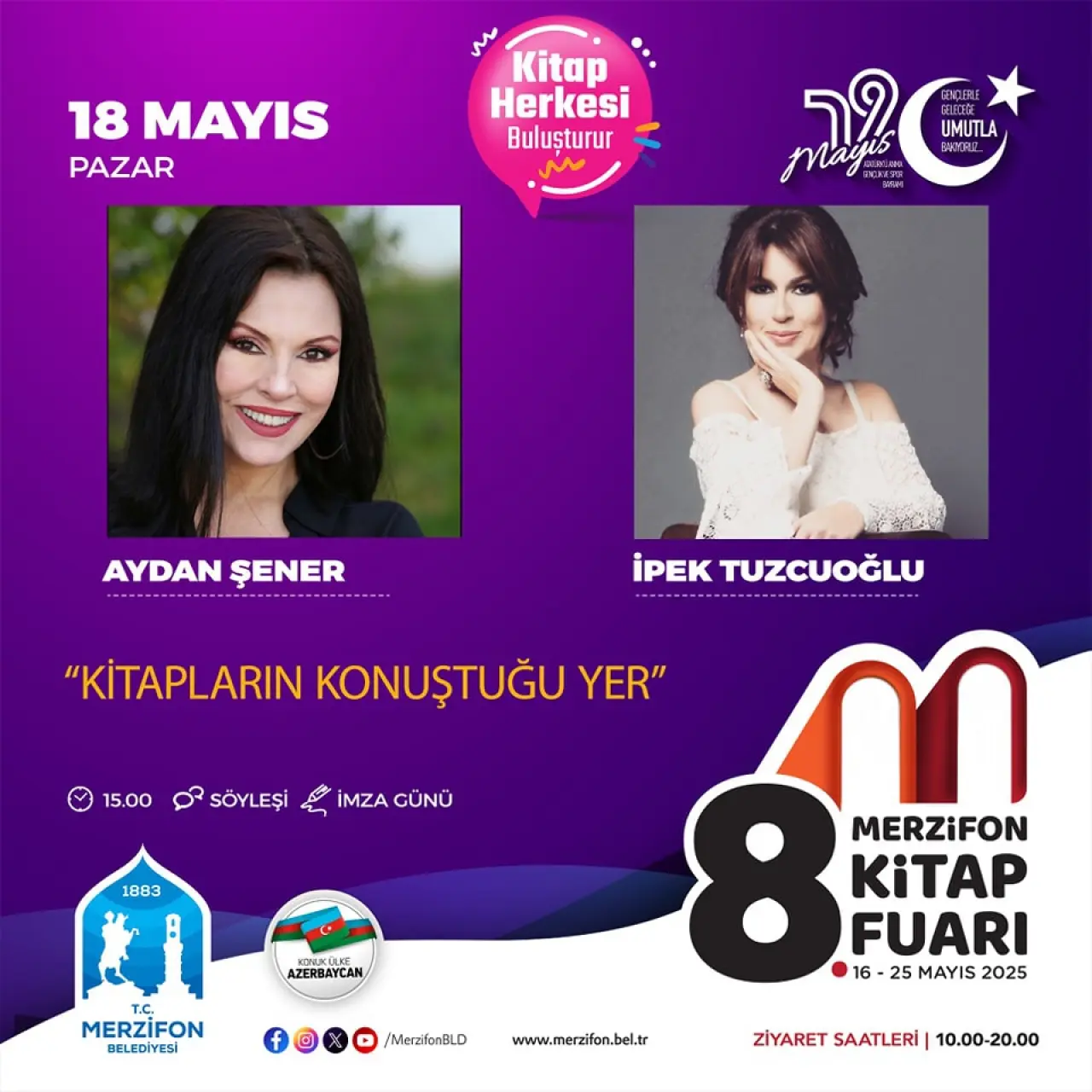 Merzifon 8. Kitap Fuarı 18 Mayıs’ta Yazarlar ve Söyleşilerle Şenlenecek 3
