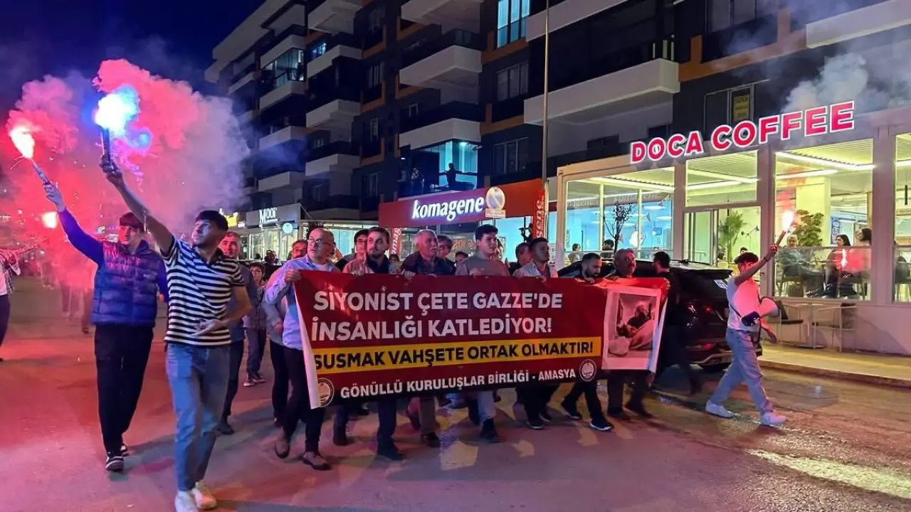 Amasya’da Binler Gazze İçin Yürüdü: “Zalimlere Karşı Öfkemizi Diri Tutmalıyız” 3