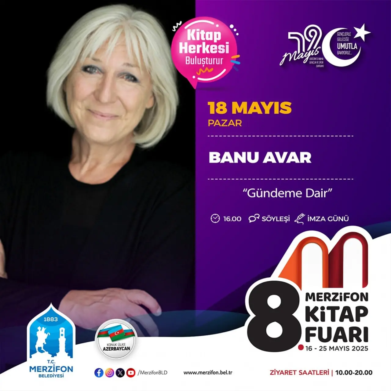 Merzifon 8. Kitap Fuarı 18 Mayıs’ta Yazarlar ve Söyleşilerle Şenlenecek 4