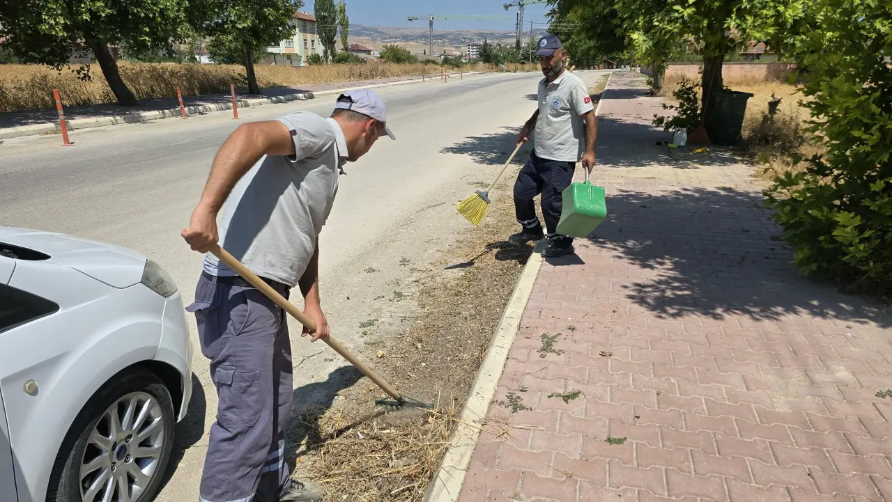Suluova Belediyesi’nden Site Bulvarı’nda Yabani Ot Temizliği Hamlesi 1
