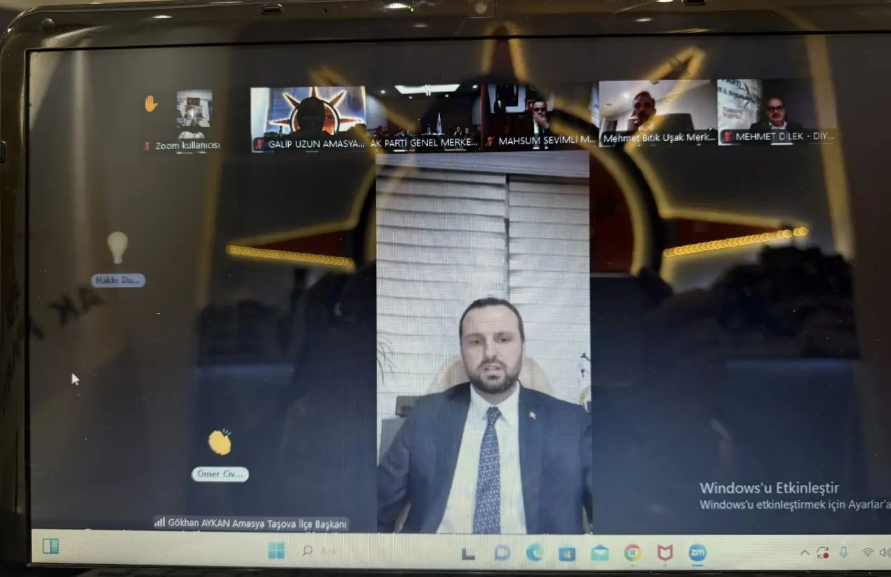 AK Parti Amasya Teşkilatı Videokonferans Toplantısında 2