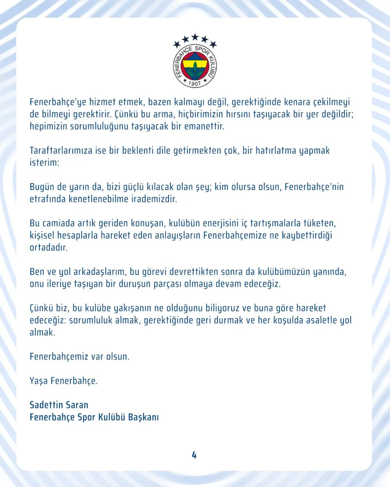 Fenerbahçe’de Şok Karar 6