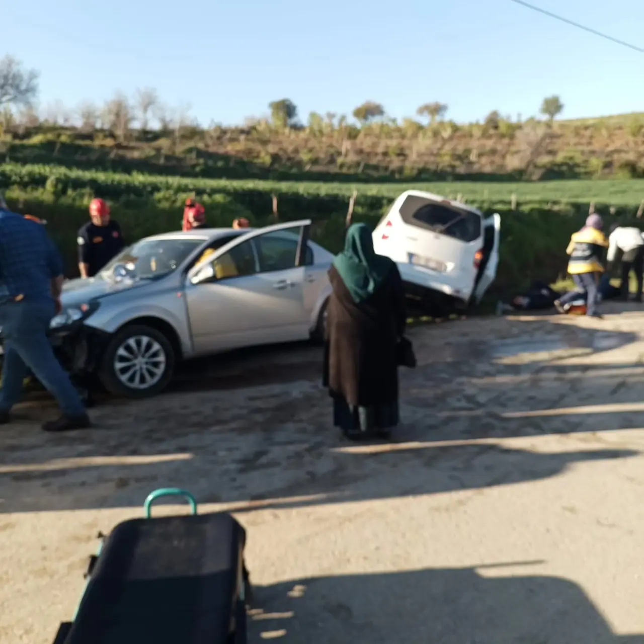 Amasya’da İki Araç Çarpıştı! 4 Kişi Hastanelik Oldu 1